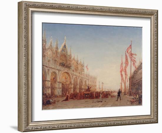 Venise, procession de la Saint-Georges-Félix Ziem-Framed Giclee Print