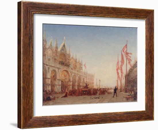 Venise, procession de la Saint-Georges-Félix Ziem-Framed Giclee Print