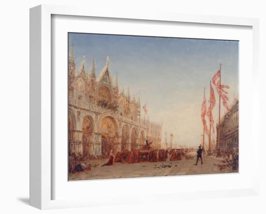 Venise, procession de la Saint-Georges-Félix Ziem-Framed Giclee Print
