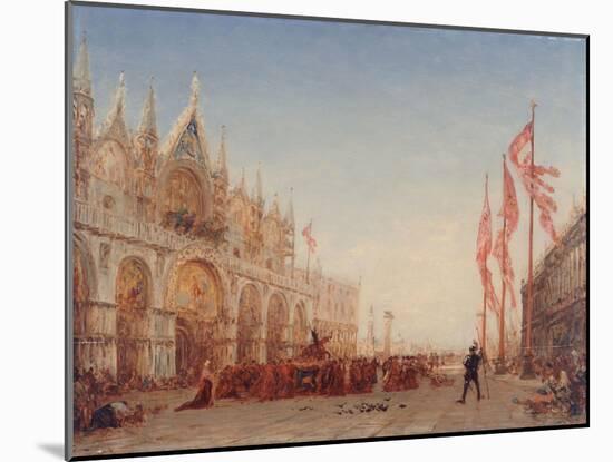 Venise, procession de la Saint-Georges-Félix Ziem-Mounted Giclee Print