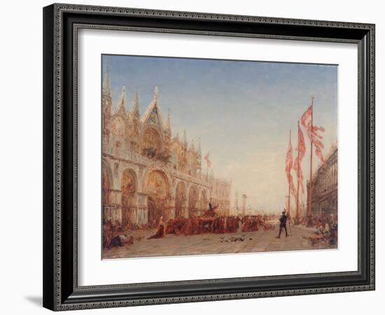 Venise, procession de la Saint-Georges-Félix Ziem-Framed Giclee Print