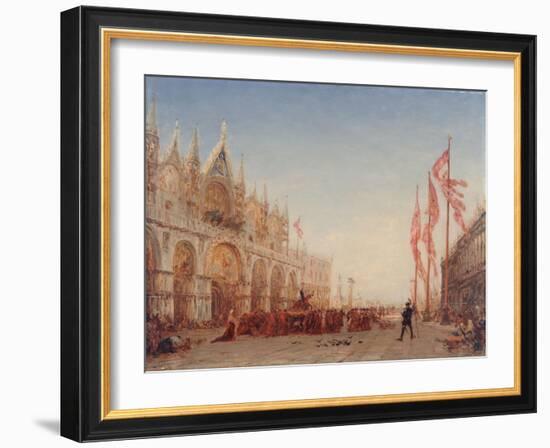 Venise, procession de la Saint-Georges-Félix Ziem-Framed Giclee Print