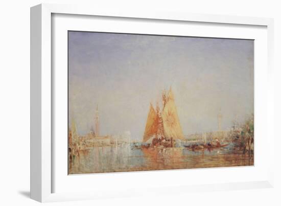 Venise, trabacco à la voile jaune-Félix Ziem-Framed Giclee Print