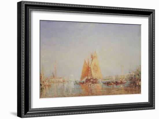 Venise, trabacco à la voile jaune-Félix Ziem-Framed Giclee Print