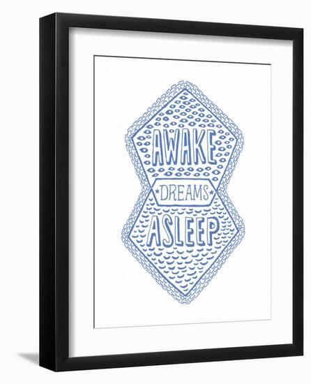 Venn by Pen: Awake, Asleep, Dreams Poster-Satchel & Sage-Framed Art Print