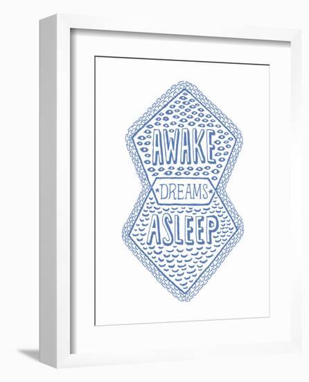 Venn by Pen: Awake, Asleep, Dreams Poster-Satchel & Sage-Framed Art Print