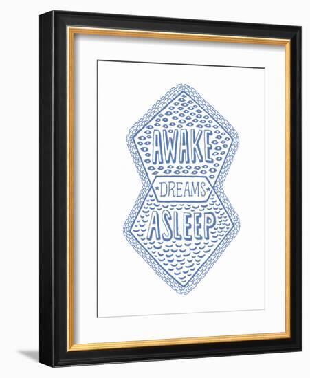 Venn by Pen: Awake, Asleep, Dreams Poster-Satchel & Sage-Framed Art Print