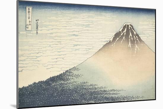 Vent frais par matin clair ou Le Fuji rouge-Katsushika Hokusai-Mounted Giclee Print