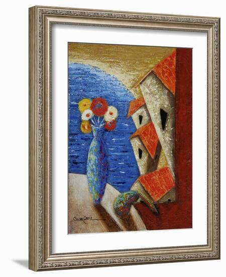 Ventana Al Mar-Oscar Ortiz-Framed Giclee Print