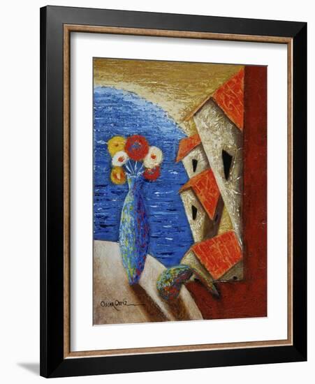 Ventana Al Mar-Oscar Ortiz-Framed Giclee Print