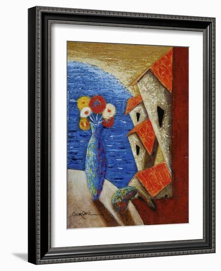 Ventana Al Mar-Oscar Ortiz-Framed Giclee Print