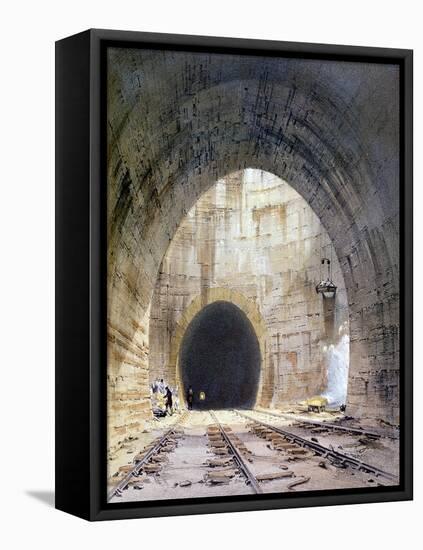 Ventilation Shaft in Kilsby Tunnel, Northamptonshire, London and Birmingham Railway, 1839-John Cooke Bourne-Framed Premier Image Canvas