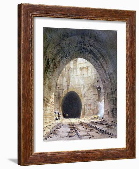 Ventilation Shaft in Kilsby Tunnel, Northamptonshire, London and Birmingham Railway, 1839-John Cooke Bourne-Framed Giclee Print