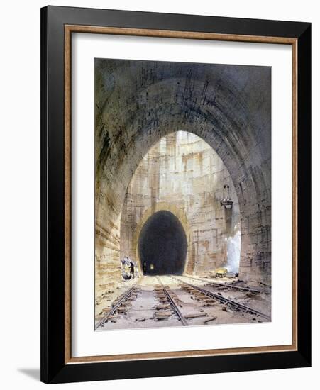 Ventilation Shaft in Kilsby Tunnel, Northamptonshire, London and Birmingham Railway, 1839-John Cooke Bourne-Framed Giclee Print