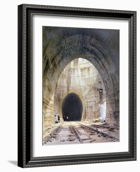 Ventilation Shaft in Kilsby Tunnel, Northamptonshire, London and Birmingham Railway, 1839-John Cooke Bourne-Framed Giclee Print