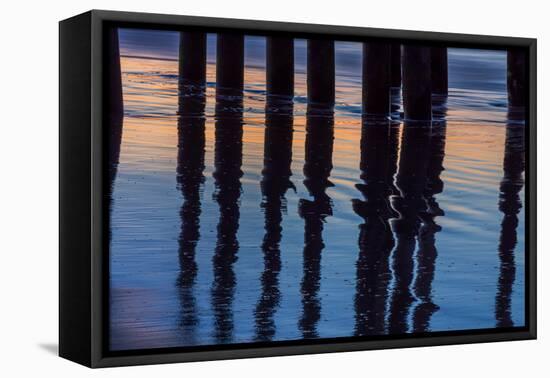 Ventura Pier Reflections I-Lee Peterson-Framed Stretched Canvas