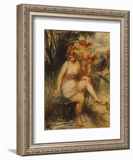 Venuis and Love (Allegory), 1860-Pierre-Auguste Renoir-Framed Giclee Print