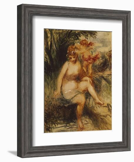 Venuis and Love (Allegory), 1860-Pierre-Auguste Renoir-Framed Giclee Print