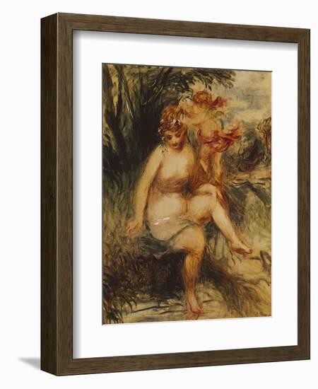 Venuis and Love (Allegory), 1860-Pierre-Auguste Renoir-Framed Giclee Print