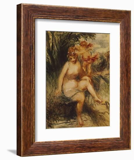 Venuis and Love (Allegory), 1860-Pierre-Auguste Renoir-Framed Giclee Print