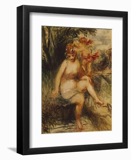 Venuis and Love (Allegory), 1860-Pierre-Auguste Renoir-Framed Giclee Print