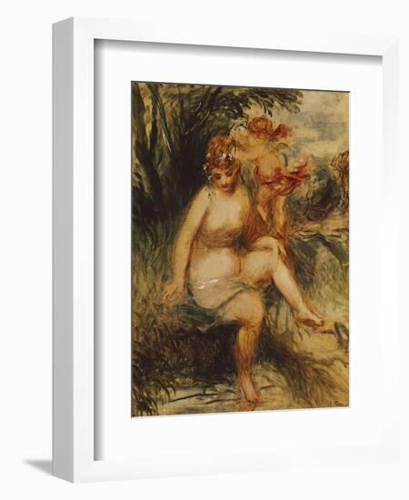 Venuis and Love (Allegory), 1860-Pierre-Auguste Renoir-Framed Giclee Print