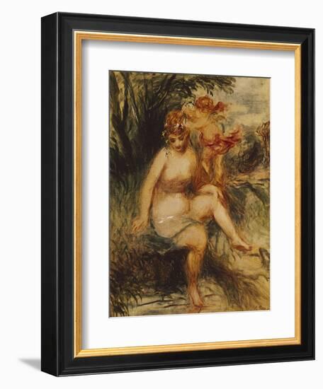 Venuis and Love (Allegory), 1860-Pierre-Auguste Renoir-Framed Giclee Print