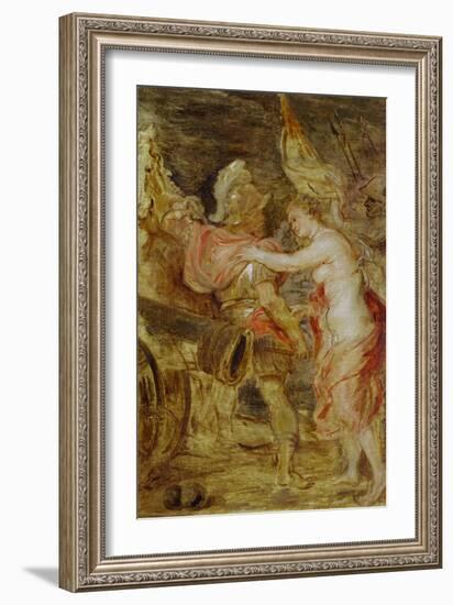 Venus Accompanies Mars to War-Peter Paul Rubens-Framed Giclee Print