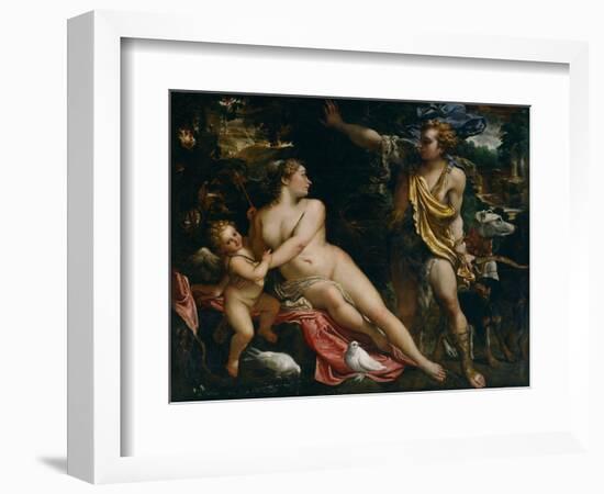 Venus, Adonis and Cupid, C.1590-Annibale Carracci-Framed Giclee Print