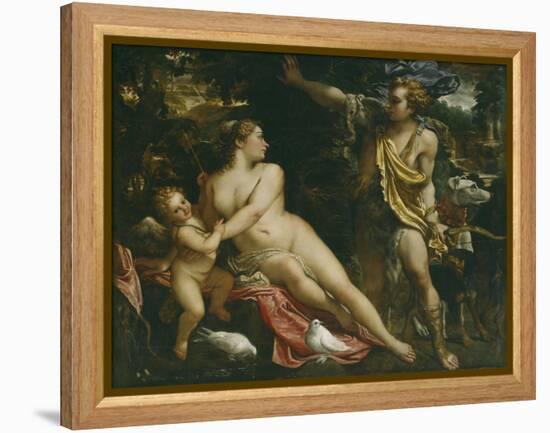 Venus, Adonis and Cupid-Annibale Carracci-Framed Premier Image Canvas