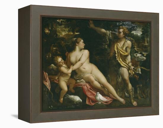 Venus, Adonis and Cupid-Annibale Carracci-Framed Premier Image Canvas