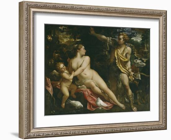 Venus, Adonis and Cupid-Annibale Carracci-Framed Giclee Print