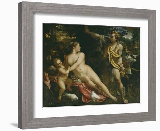 Venus, Adonis and Cupid-Annibale Carracci-Framed Giclee Print