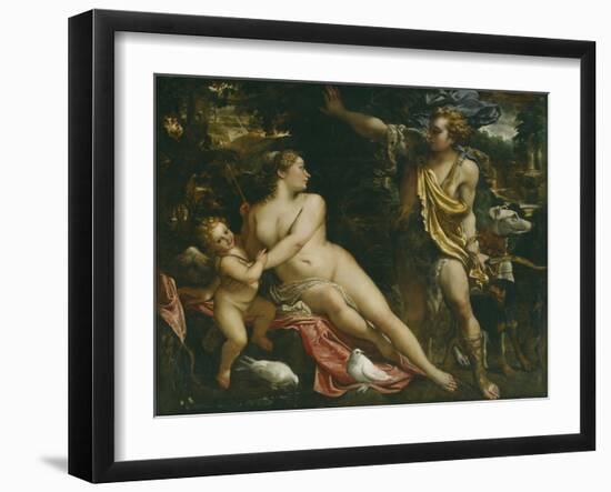 Venus, Adonis and Cupid-Annibale Carracci-Framed Giclee Print