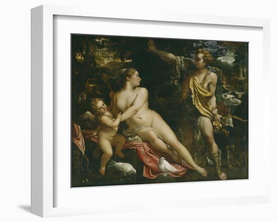 Venus, Adonis and Cupid-Annibale Carracci-Framed Giclee Print