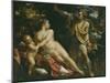 Venus, Adonis and Cupid-Annibale Carracci-Mounted Giclee Print