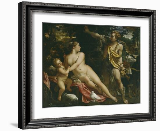 Venus, Adonis and Cupid-Annibale Carracci-Framed Giclee Print