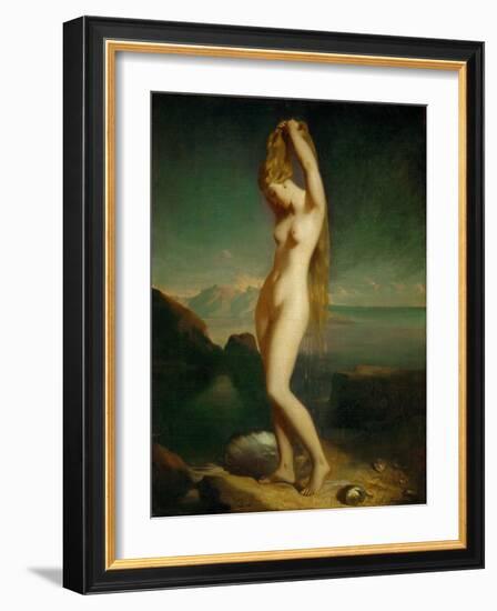 Venus Anadyomene, 1838, Salon 1839 Canvas 65.5 x 55 cm R.F. 2262.-Theodore Chasseriau-Framed Giclee Print