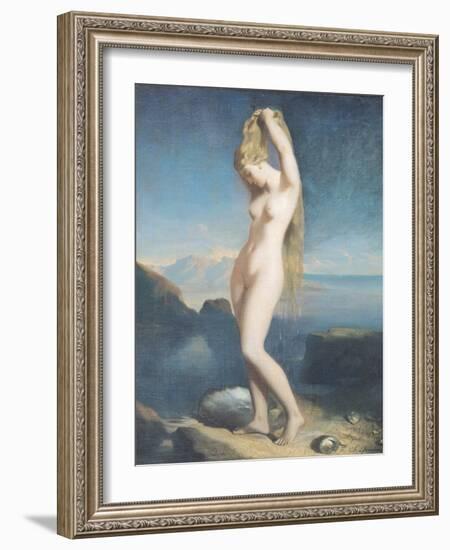 Venus Anadyomene, or Venus of the Sea, 1838-Theodore Chasseriau-Framed Giclee Print