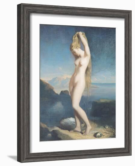 Venus Anadyomene, or Venus of the Sea, 1838-Theodore Chasseriau-Framed Giclee Print