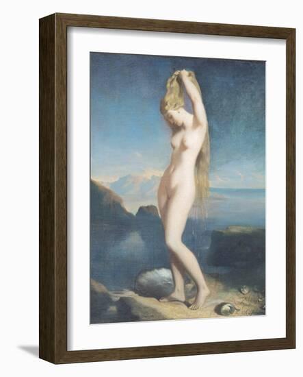 Venus Anadyomene, or Venus of the Sea, 1838-Theodore Chasseriau-Framed Giclee Print