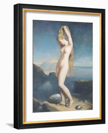 Venus Anadyomene, or Venus of the Sea, 1838-Theodore Chasseriau-Framed Giclee Print