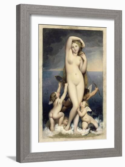 Vénus anadyomène-Jean-Auguste-Dominique Ingres-Framed Giclee Print