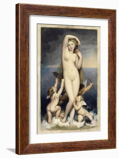 Vénus anadyomène-Jean-Auguste-Dominique Ingres-Framed Giclee Print