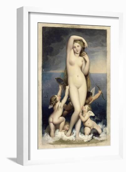 Vénus anadyomène-Jean-Auguste-Dominique Ingres-Framed Giclee Print