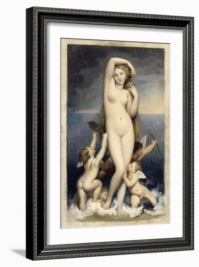 Vénus anadyomène-Jean-Auguste-Dominique Ingres-Framed Giclee Print