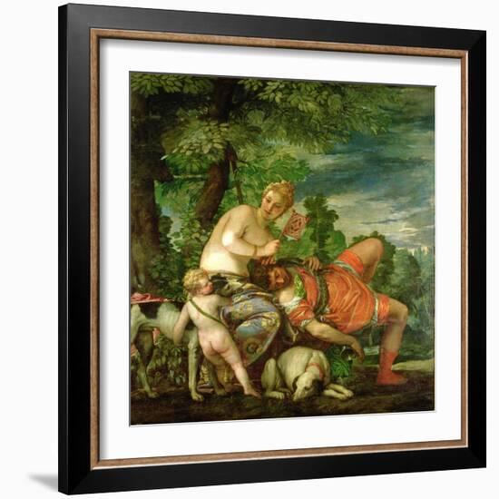 Venus and Adonis, 1580-Paolo Veronese-Framed Giclee Print