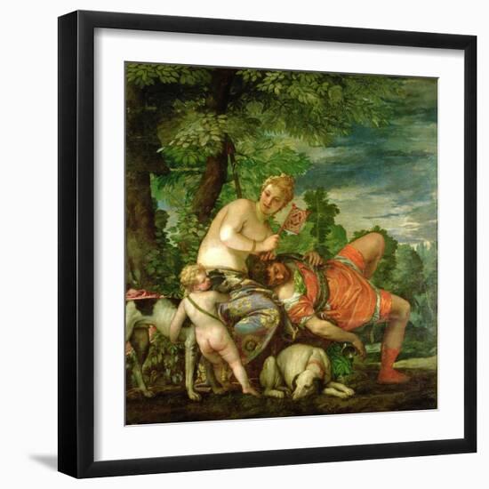 Venus and Adonis, 1580-Paolo Veronese-Framed Giclee Print