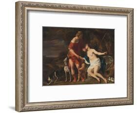 Venus and Adonis, 1657-60-Ferdinand Bol-Framed Giclee Print