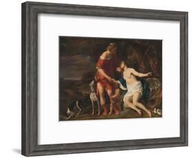 Venus and Adonis, 1657-60-Ferdinand Bol-Framed Giclee Print